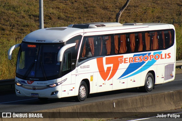 Viação Teresópolis RJ 203.022 na cidade de Canas, São Paulo, Brasil, por João Felipe. Número da foto: #13289133.