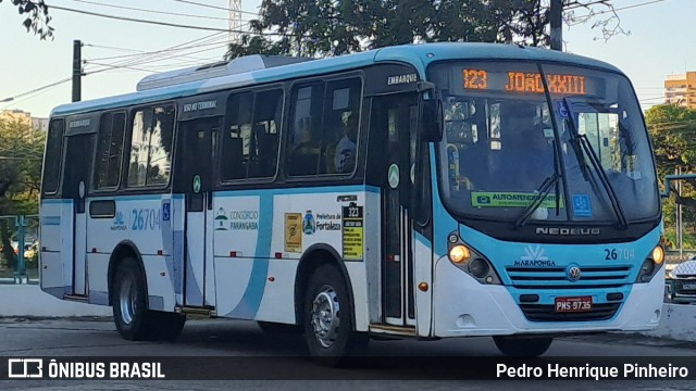 Maraponga Transportes 26704 na cidade de Fortaleza, Ceará, Brasil, por Pedro Henrique Pinheiro. Número da foto: #13290417.
