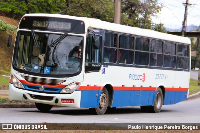 Viação Riodoce 10703 na cidade de Ipatinga, Minas Gerais, Brasil, por Paulo Henrique Pereira Borges. Número da foto: #13290408.