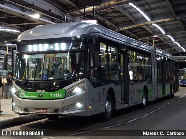 Viação Santa Brígida 1 1114 na cidade de São Paulo, São Paulo, Brasil, por Mateus C.  Cardoso. Número da foto: #13288085.
