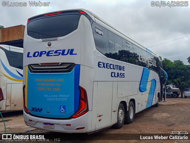LopeSul Transportes - Lopes e Oliveira Transportes e Turismo - Lopes Sul 3022 na cidade de São Gabriel do Oeste, Mato Grosso do Sul, Brasil, por Lucas Weber Calizario. Número da foto: #13288242.