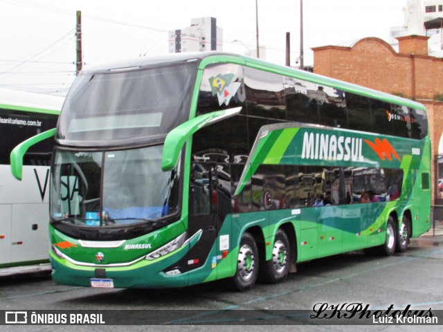 MinasSul - Minastur - Viação Minas Tour 9000 na cidade de Aparecida, São Paulo, Brasil, por Luiz Krolman. Número da foto: #13290202.
