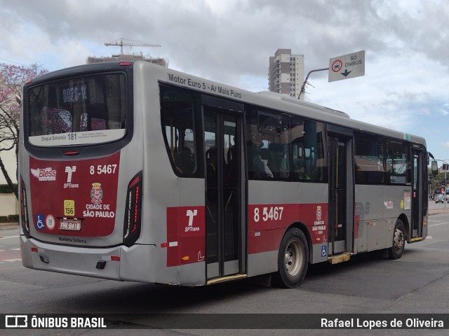 Auto Viação Transcap >> Auto Bless Transportes 8 5467 na cidade de São Paulo, São Paulo, Brasil, por Rafael Lopes de Oliveira. Número da foto: #13289081.